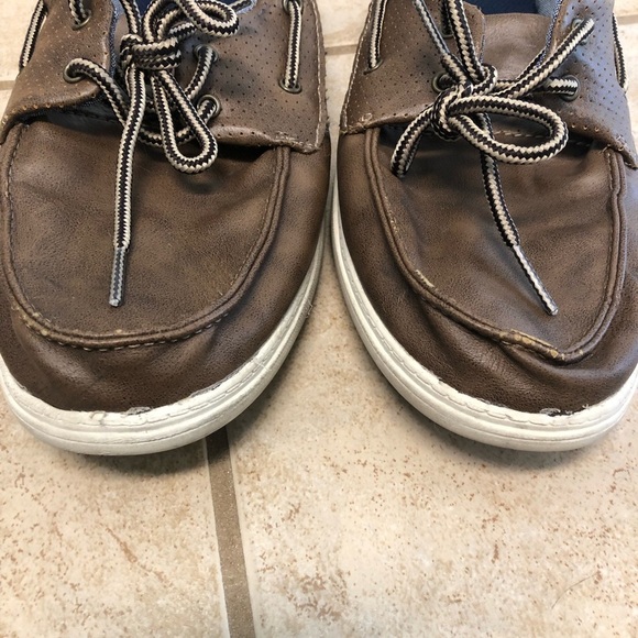 Mens American Eagle Brown Slip On Loafers Boat Shoes Size 6 - Picture 2 of 7